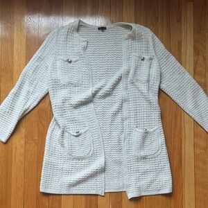 Talbots Ivory Textured Knit Sweater